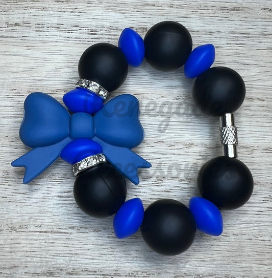 Silicone Charm - Blue Bow - Police