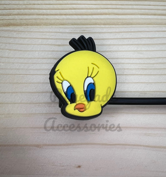 Straw Topper - Yellow Bird