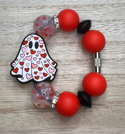 Silicone Charm - Valentines Ghost