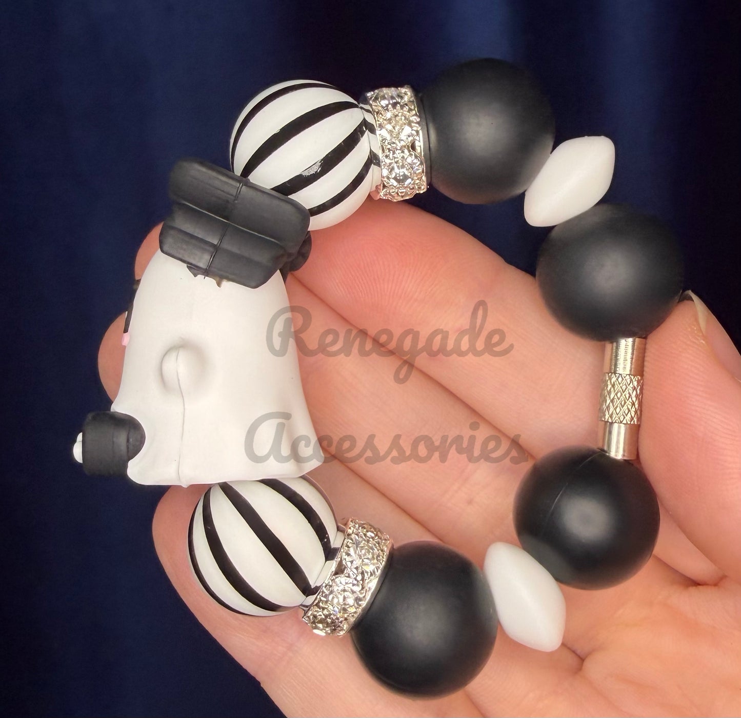Silicone Charm - Ghost Bow