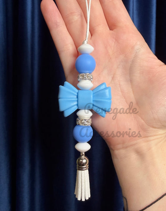 Silicone Charm - Enchanted Charms - Large Blue Bow 🖤32 Oz Sport🖤(Shorter Version)