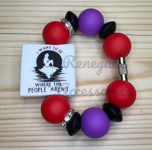 Silicone Charm - I Want To Be Where The People Aren’t - Mermaid Princess