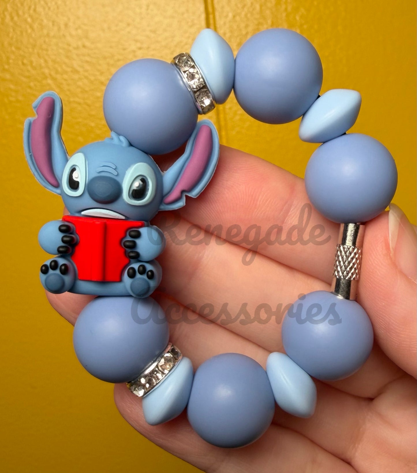 Silicone Charm - Blue Alien Book