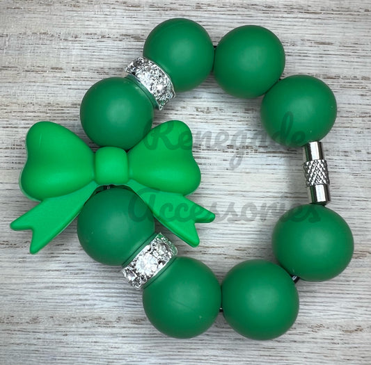 Silicone Charm - Clover Bow