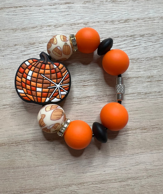 Silicone Charm - Disco Pumpkin