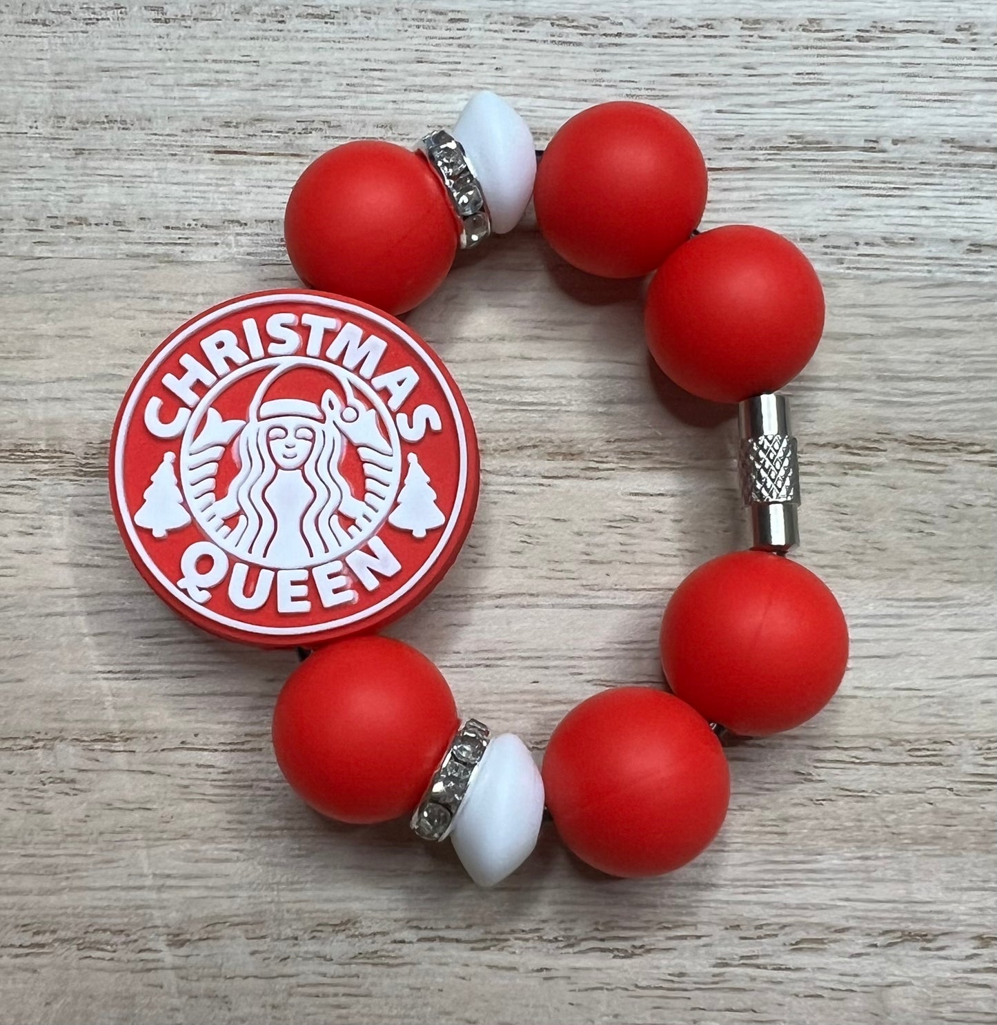 Silicone Charm - Christmas Queen - Coffee