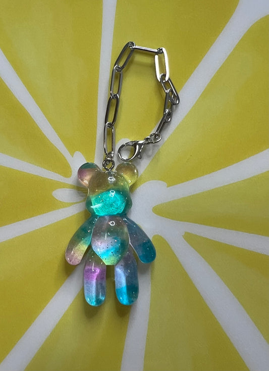 Metal Charm - Pastel Bear - Silver