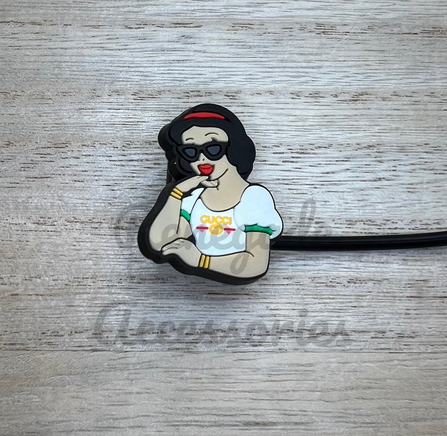 Straw Topper - Princess Snow Character Luxe Bougie