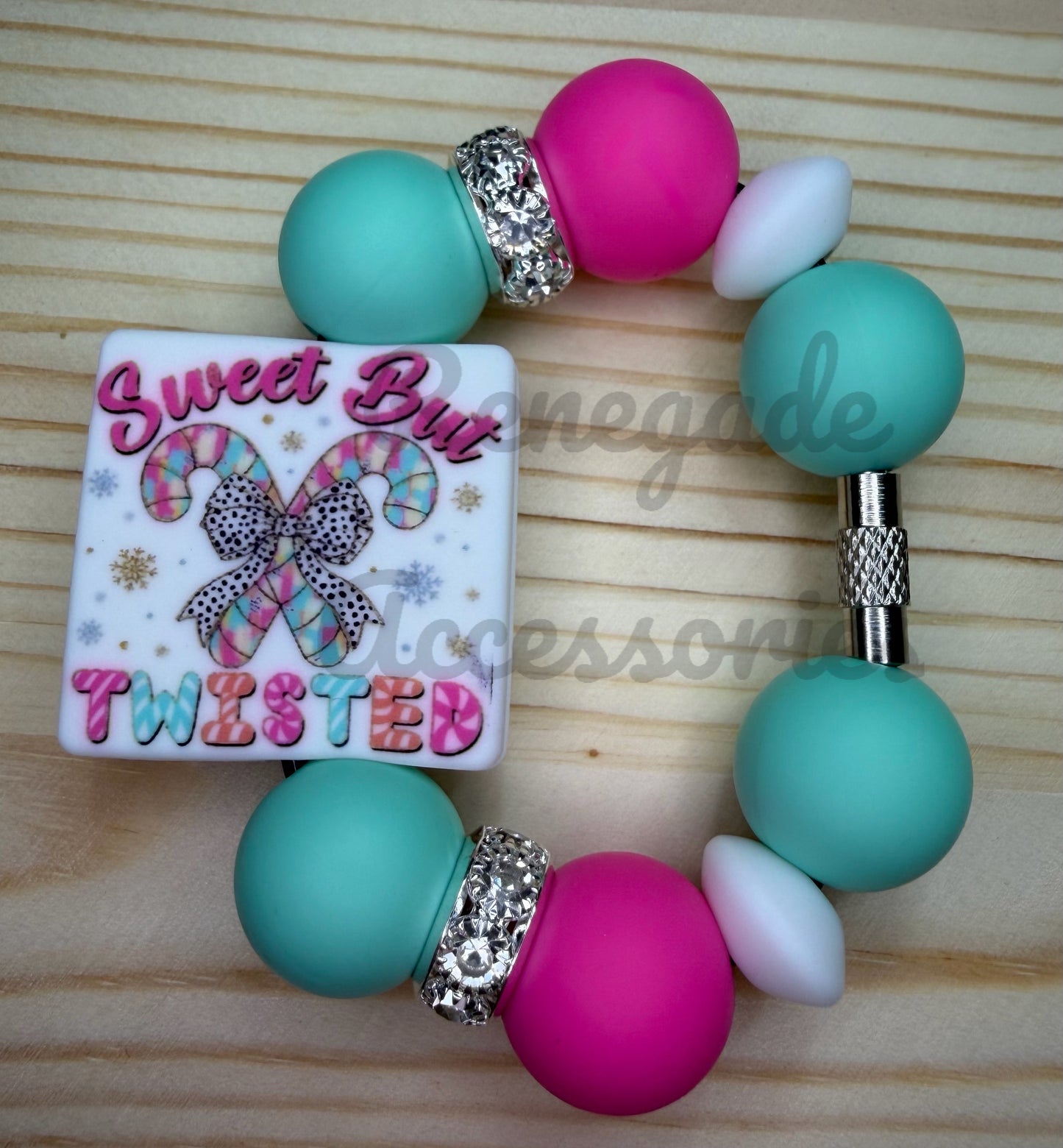 Silicone Charm - Sweet But Twisted Candy Canes