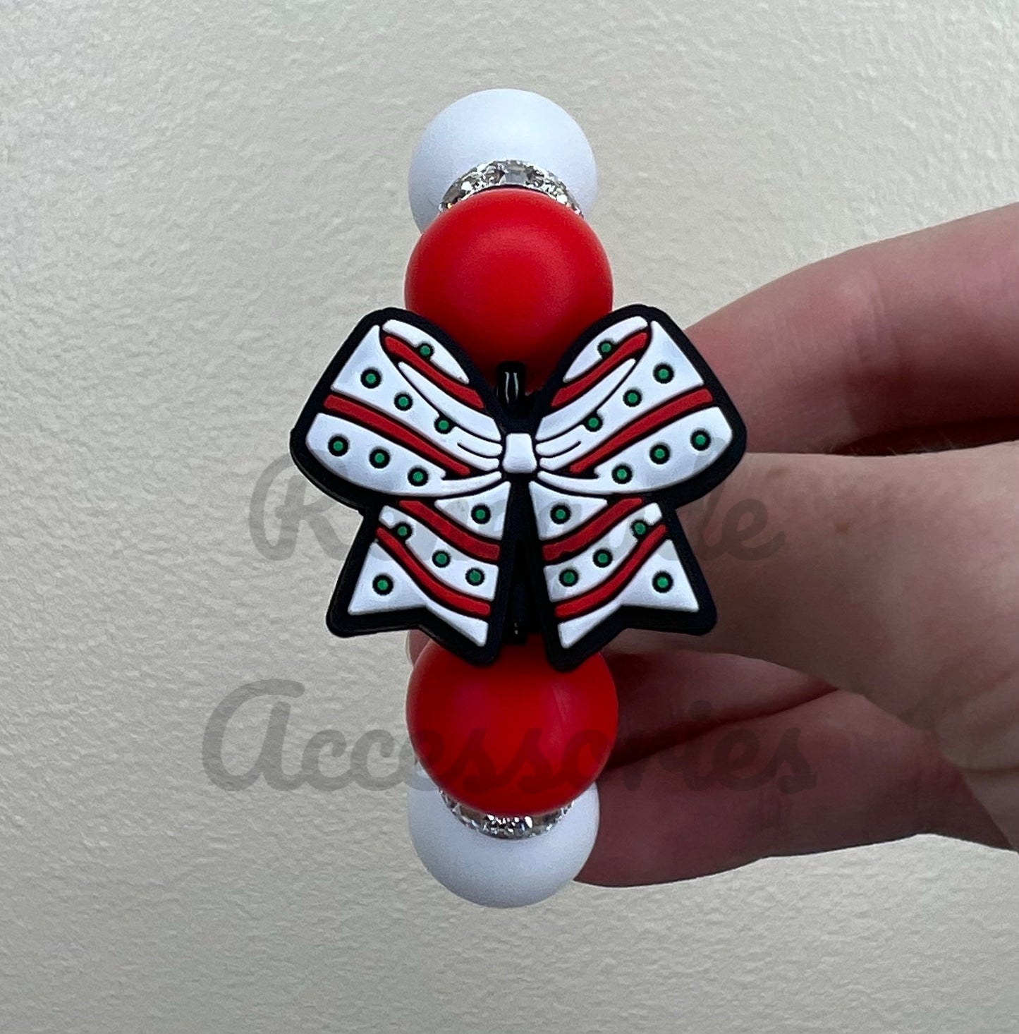 Silicone Charm - Christmas Cake Bow