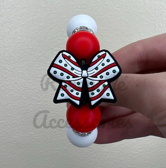 Silicone Charm - Christmas Cake Bow