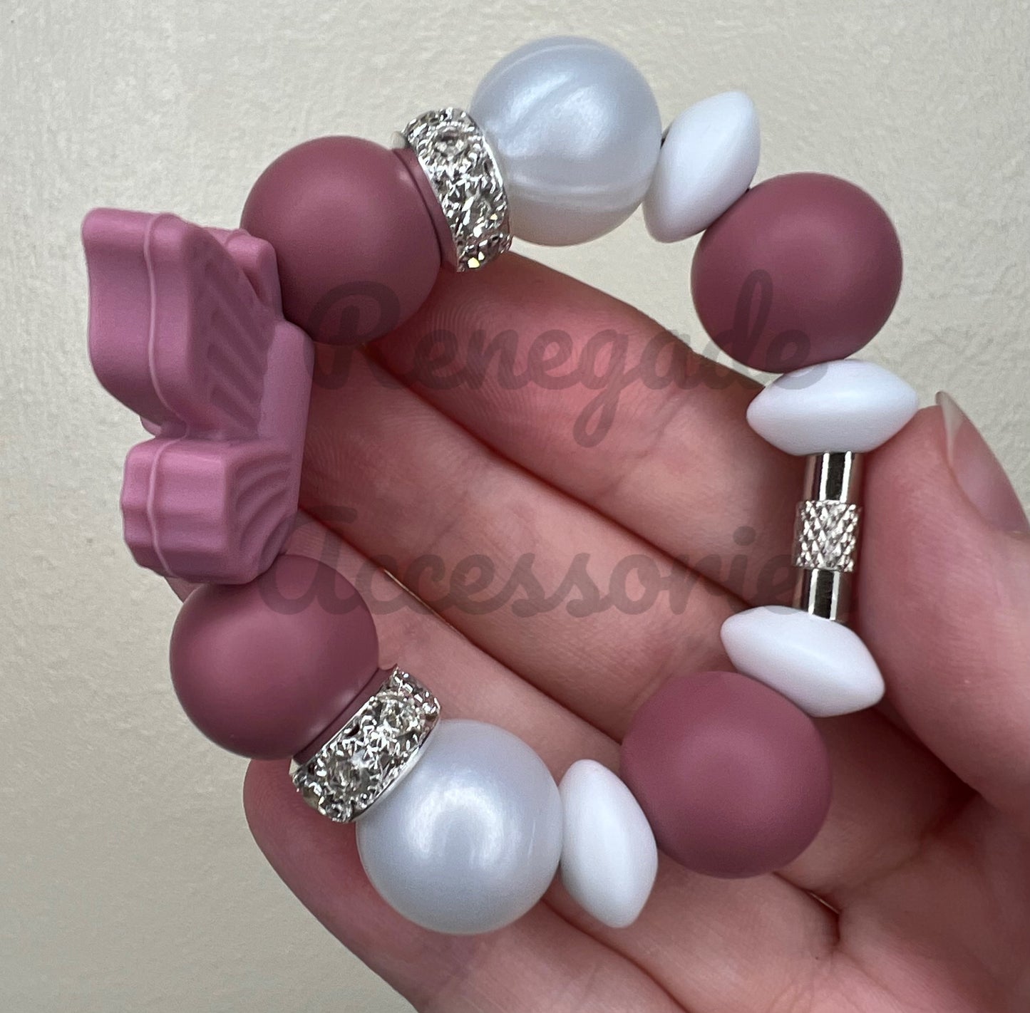 Silicone Charm - Butterfly - Mauve Meadow