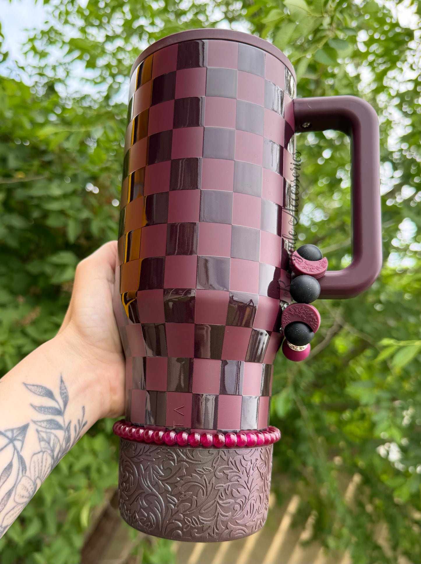 Bracelet Stack - Burgundy 🖤32 Oz HYDROJUG🖤