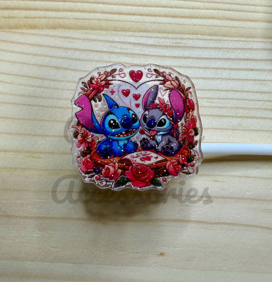 Straw Topper - Blue Alien Valentine