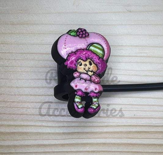 Straw Topper - Strawberry Girl Pink