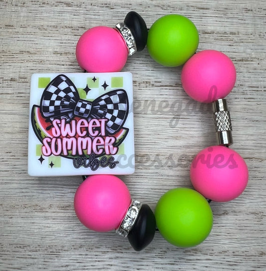 Silicone Charm -Sweet Summer - Watermelon Bow