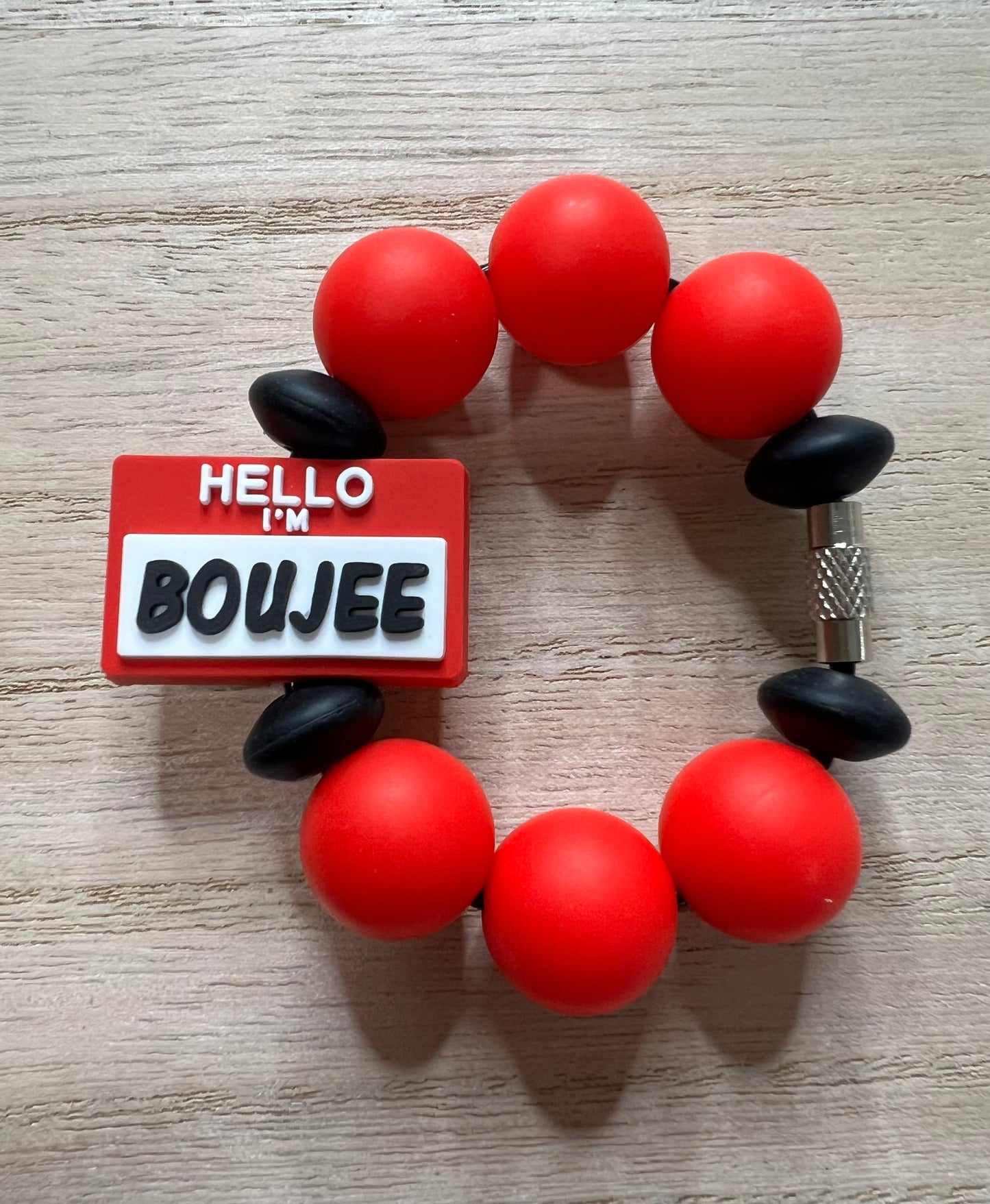 Silicone Charm - Hello I’m Boujee