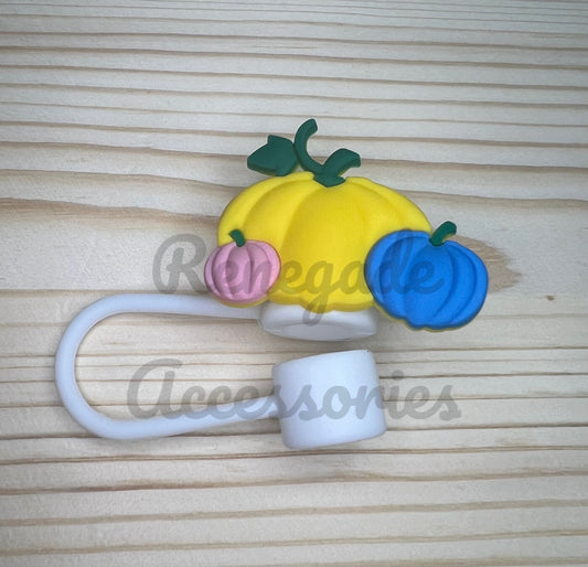 Straw Topper - Boho Pumpkins