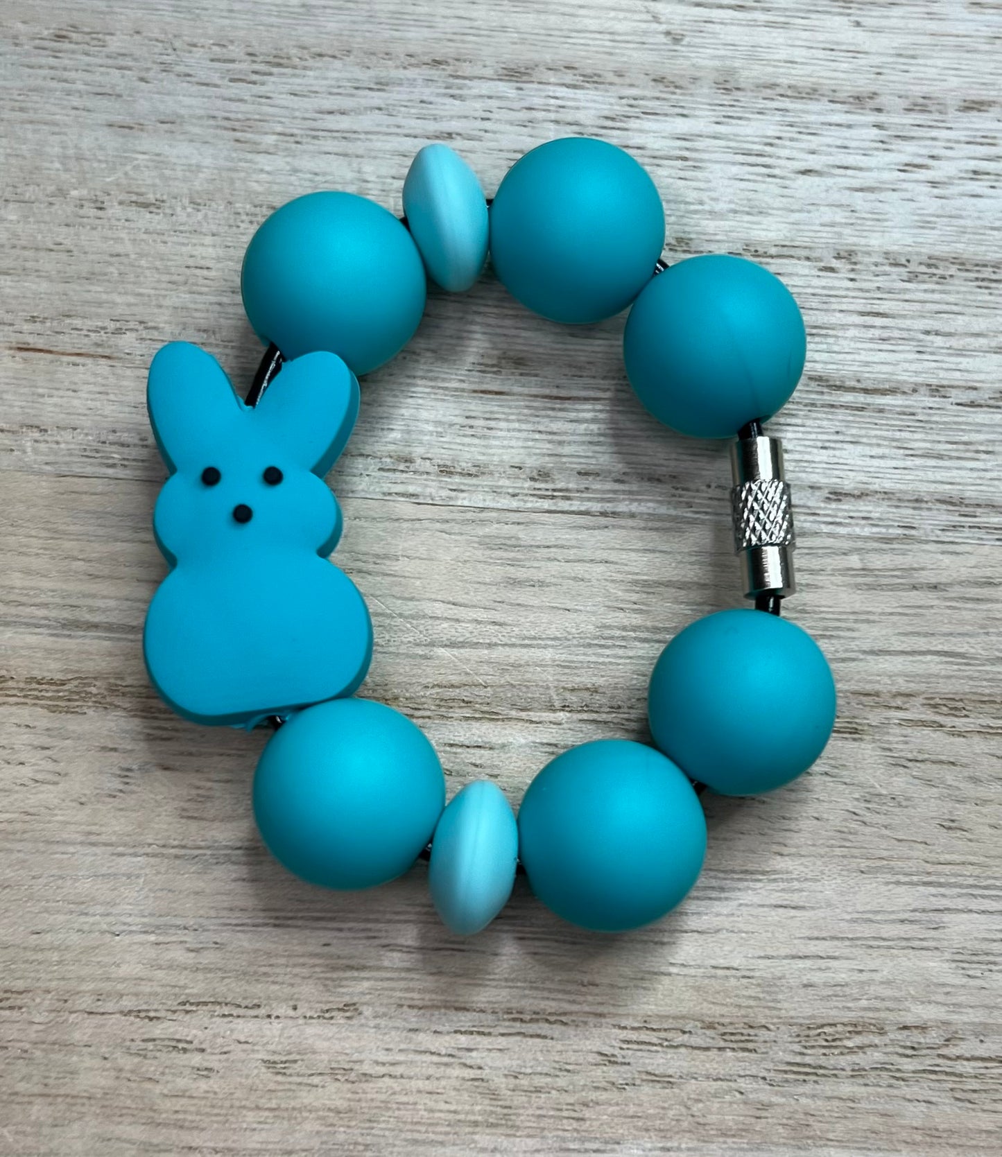 Silicone Charm - Blue Peep