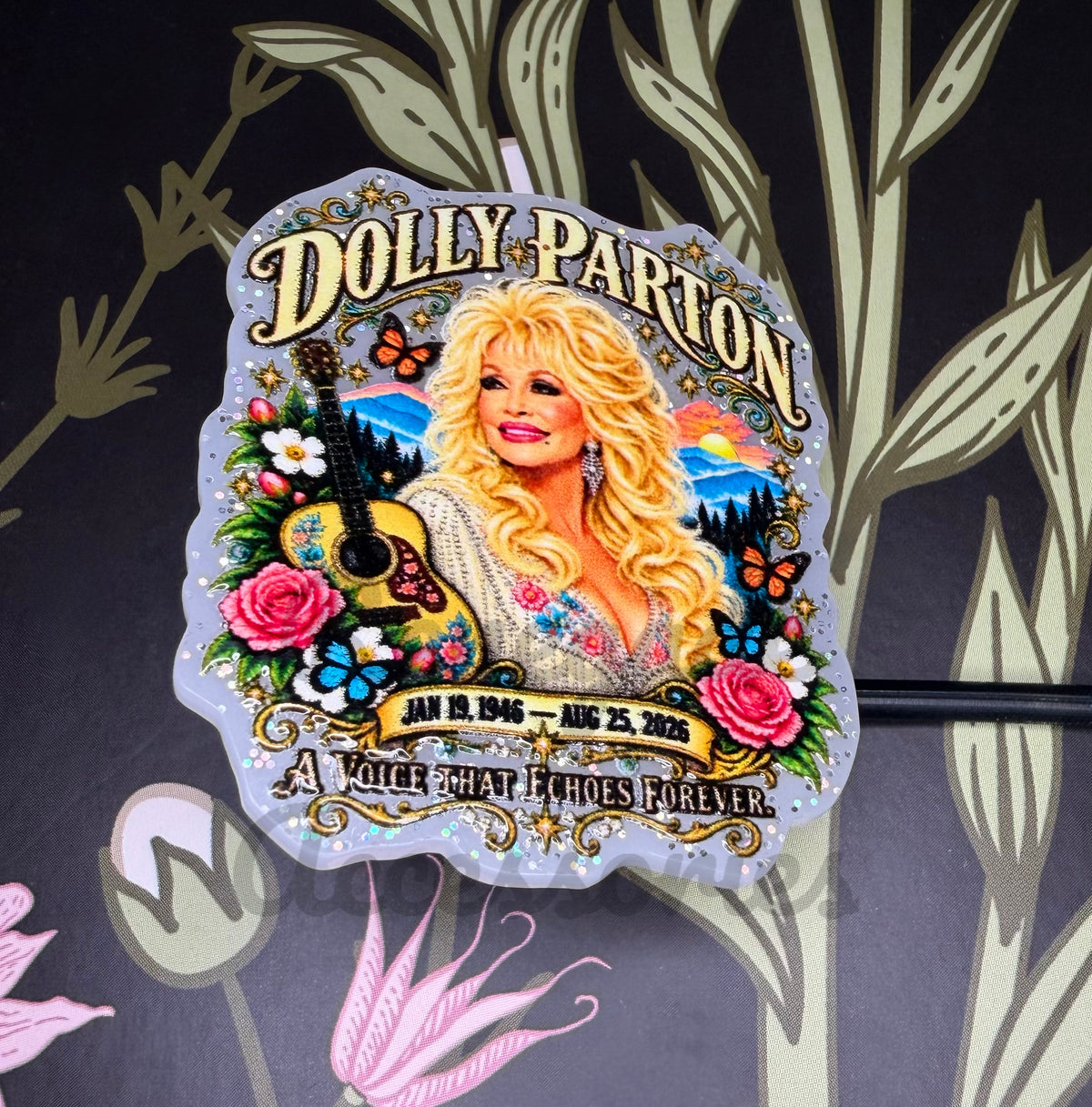 Straw Topper - Acrylic - Dolly