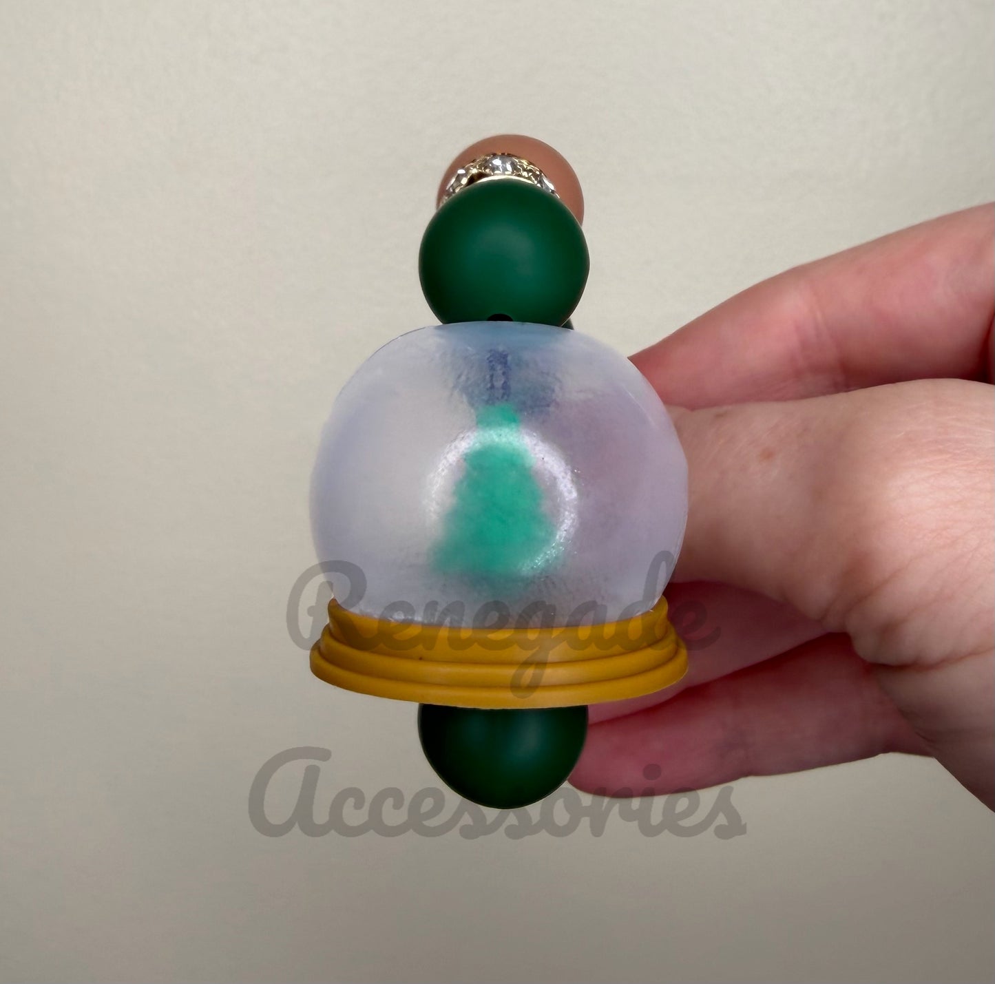 Silicone Charm - Snow Globe Tree