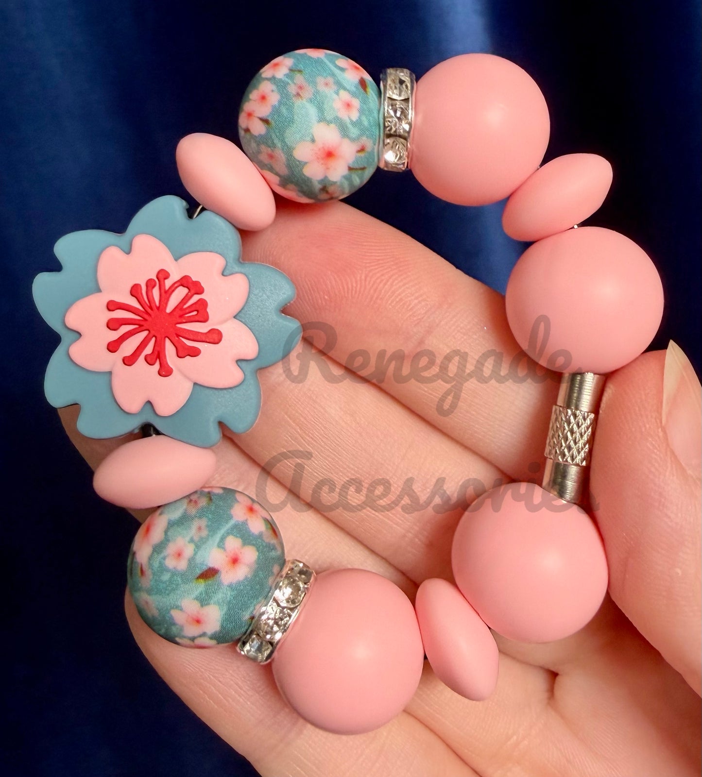 Silicone Charm - Cherry Blossom Flower