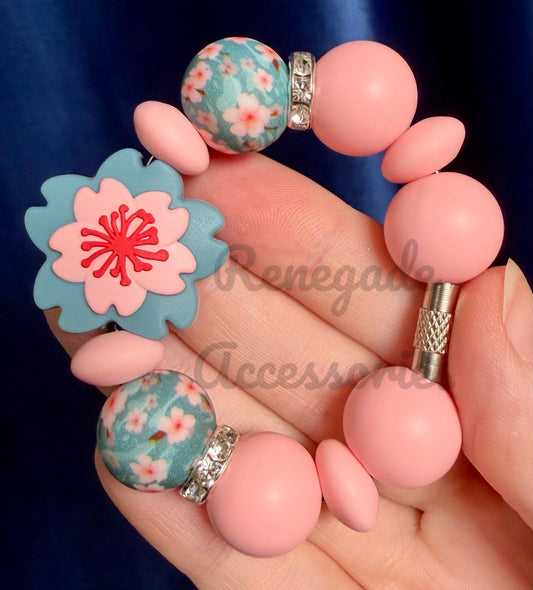 Silicone Charm - Cherry Blossom Flower