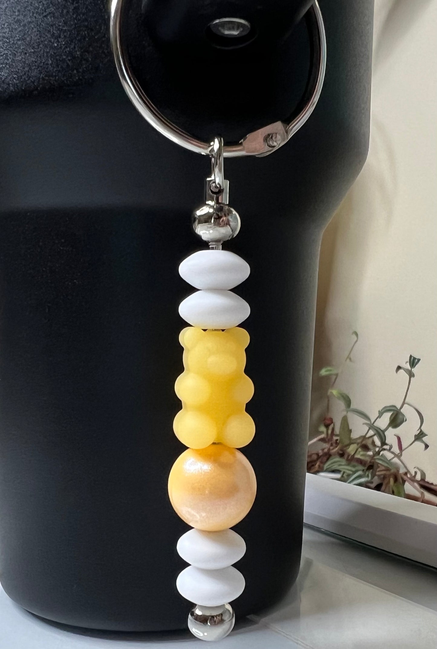 Silicone Charm / Keychain - Gummy Bear - YELLOW