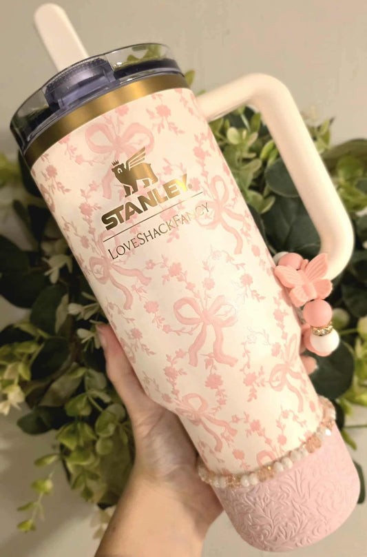 Bracelet Stack - Light Pink Butterfly - LSF Coquette Bow Chantilly