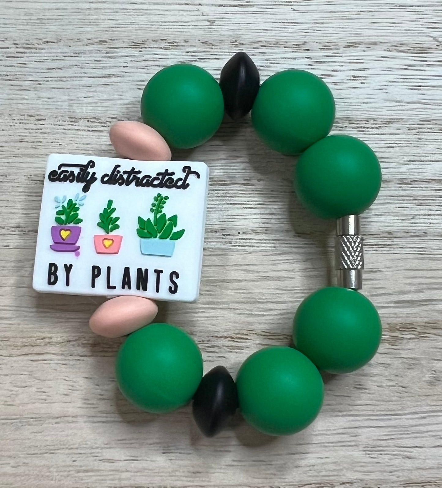 Silicone Charm - Easily Distracted By Plants