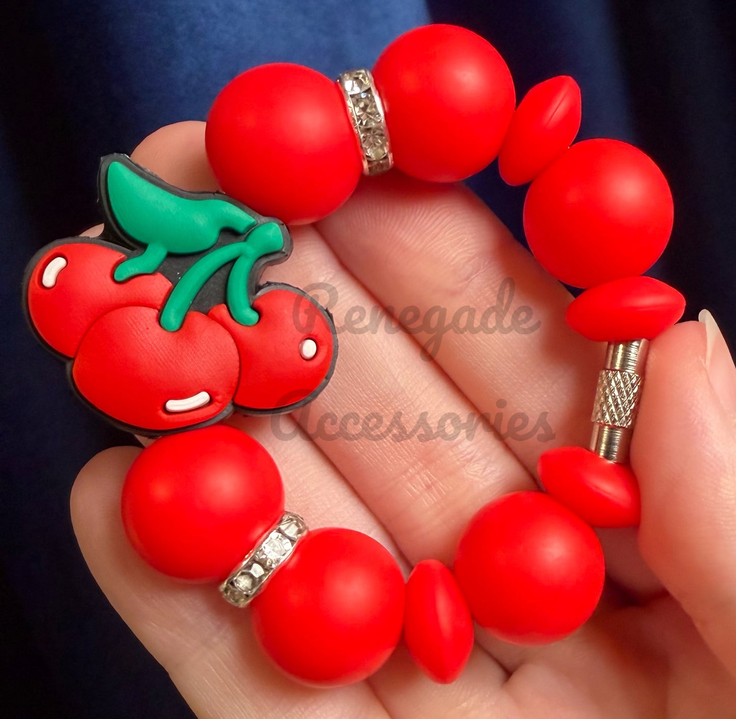 Silicone Charm - Cherry