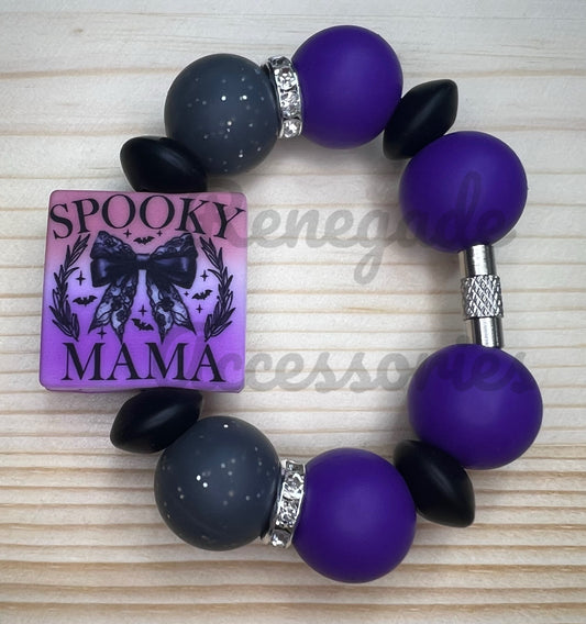 Silicone Charm - Spooky Mama Bow