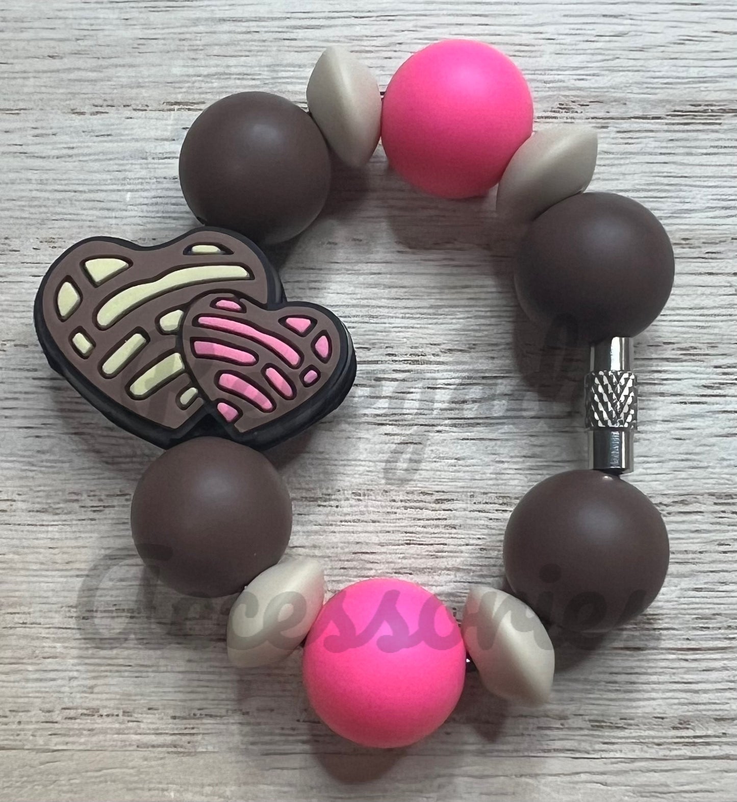 Silicone Charm - Concha Hearts