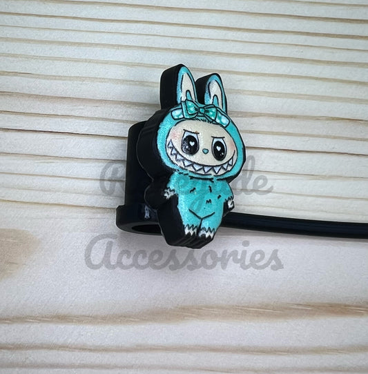 Straw Topper - Bubu Turquoise/Teal Bow