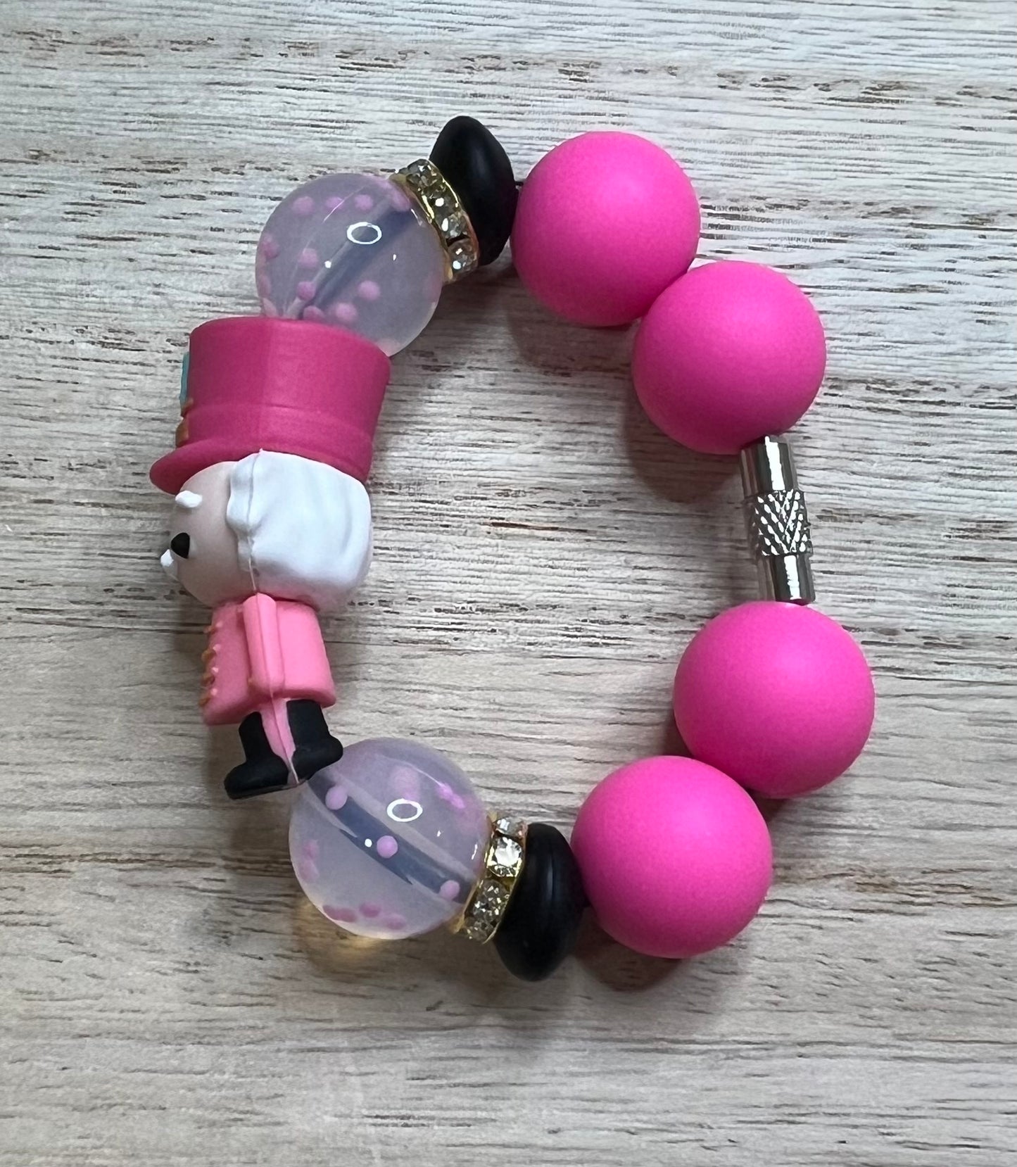 Silicone Charm - Pink Nutcracker