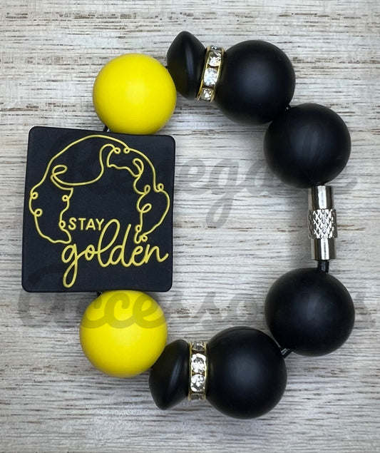 Silicone Charm - Stay Golden - Golden Grannies