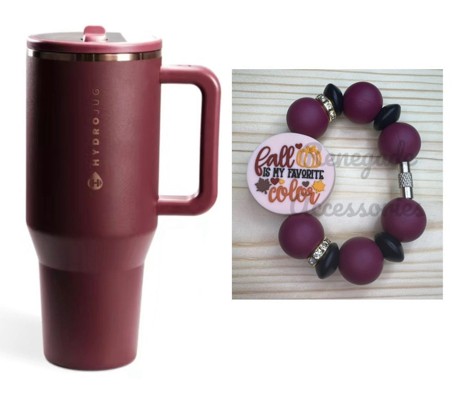 Silicone Charm - Fall Is My Favorite Color - Merlot