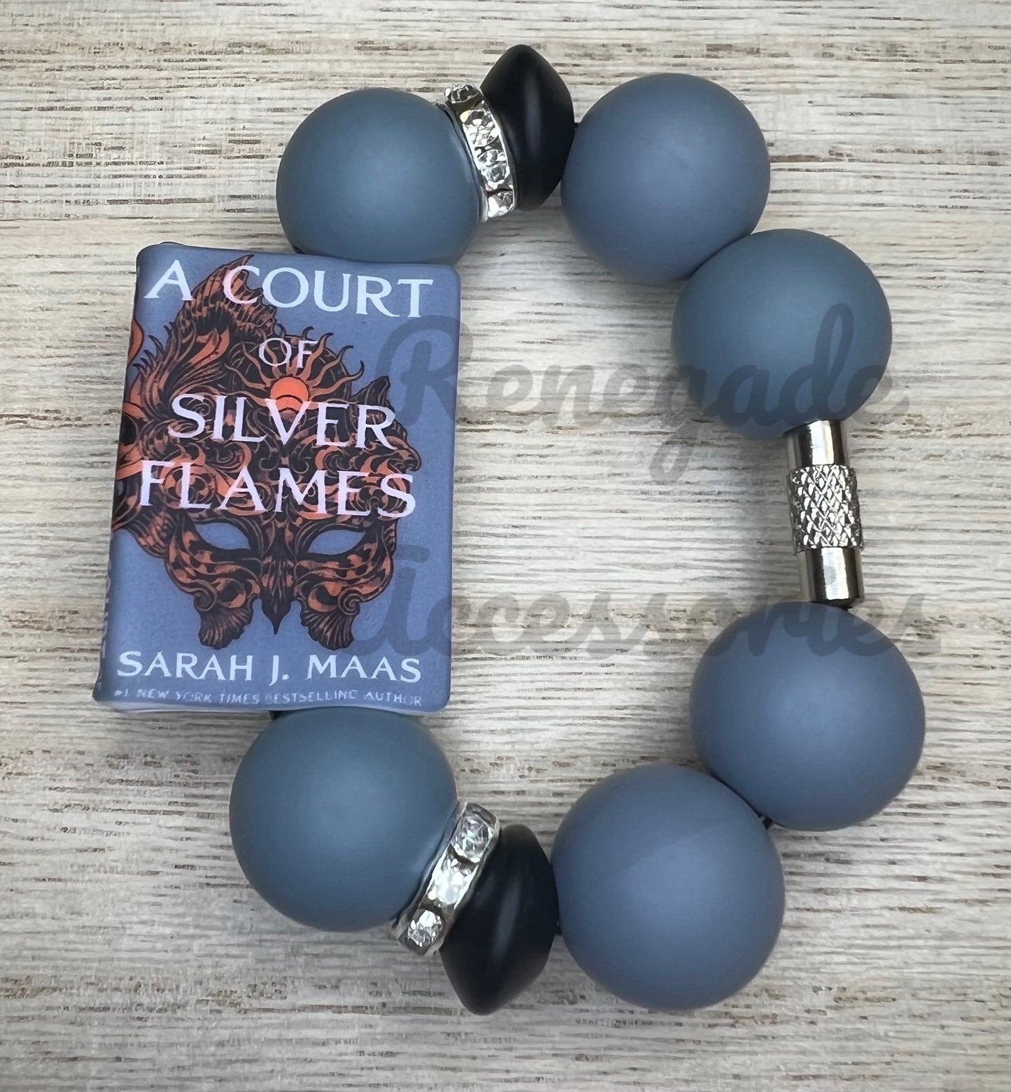 Silicone Charm - ACOTAR Book - Silver