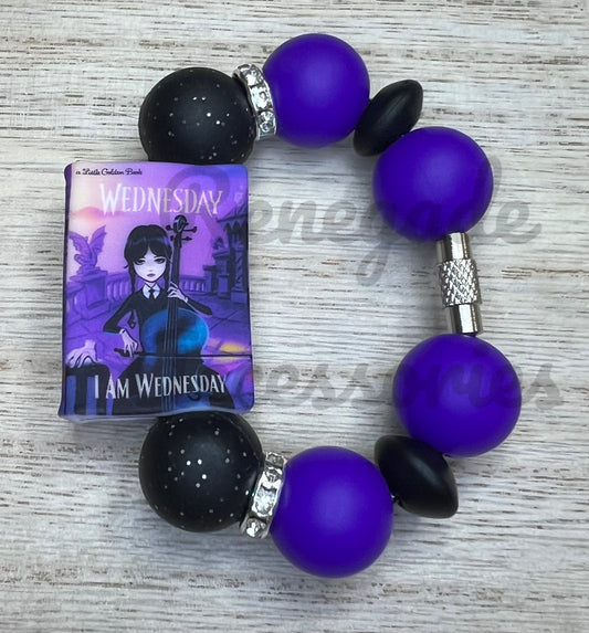 Silicone Charm - Wednesday Book