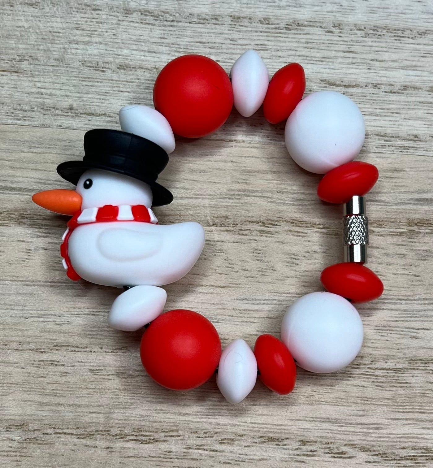 Silicone Charm - Christmas Duck