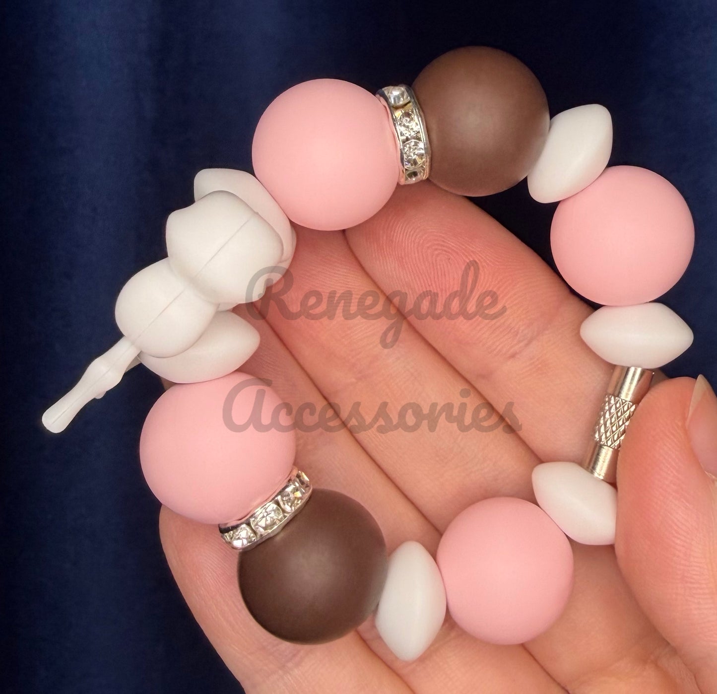 Silicone Charm - Pillowtalk Plaid White Bow