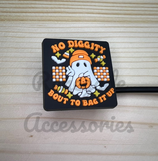 Straw Topper - No Diggity Ghost
