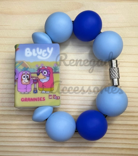 Silicone Charm - Blue Dog Grannies Book
