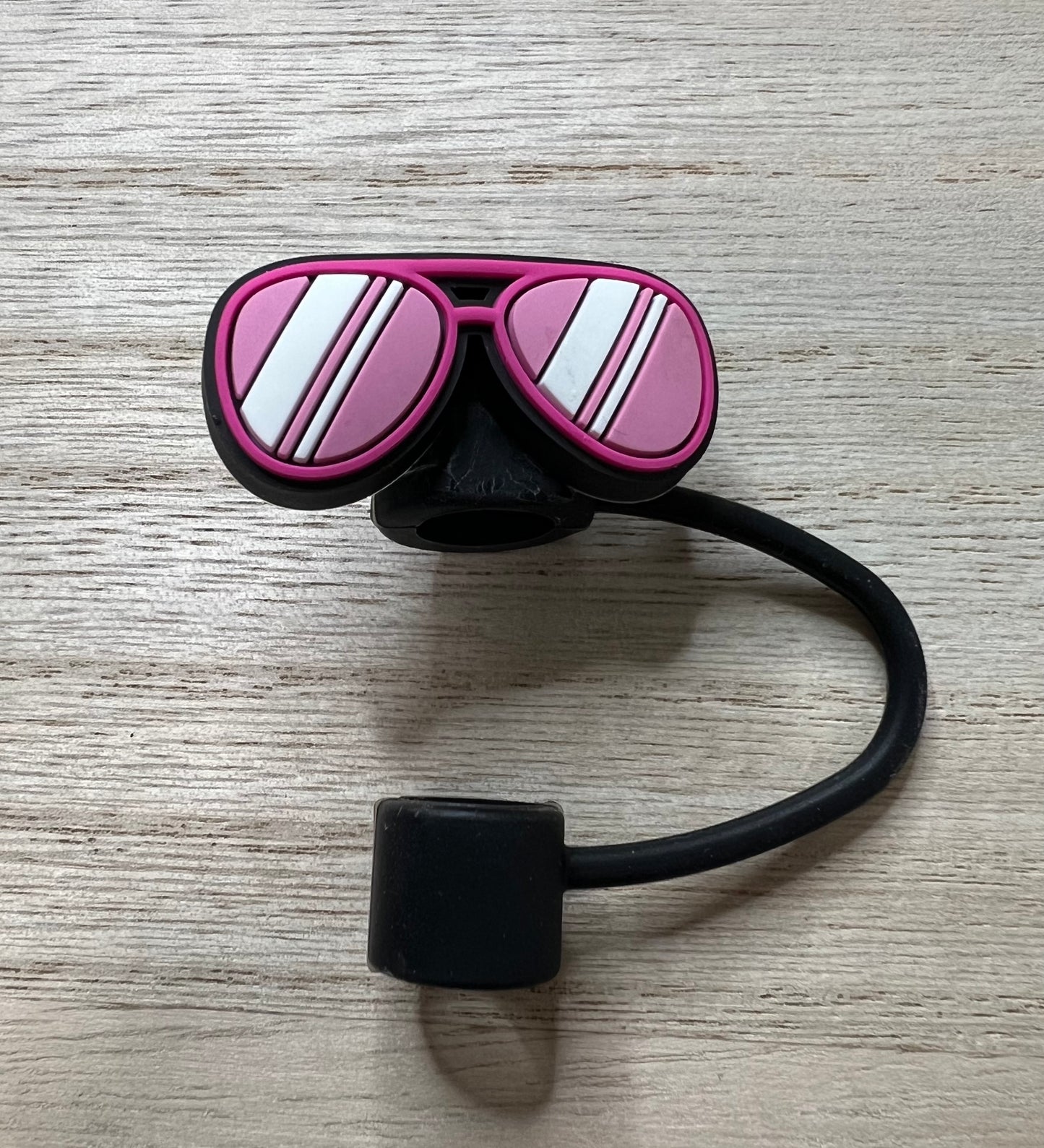 Straw Topper - Pink Sunglasses