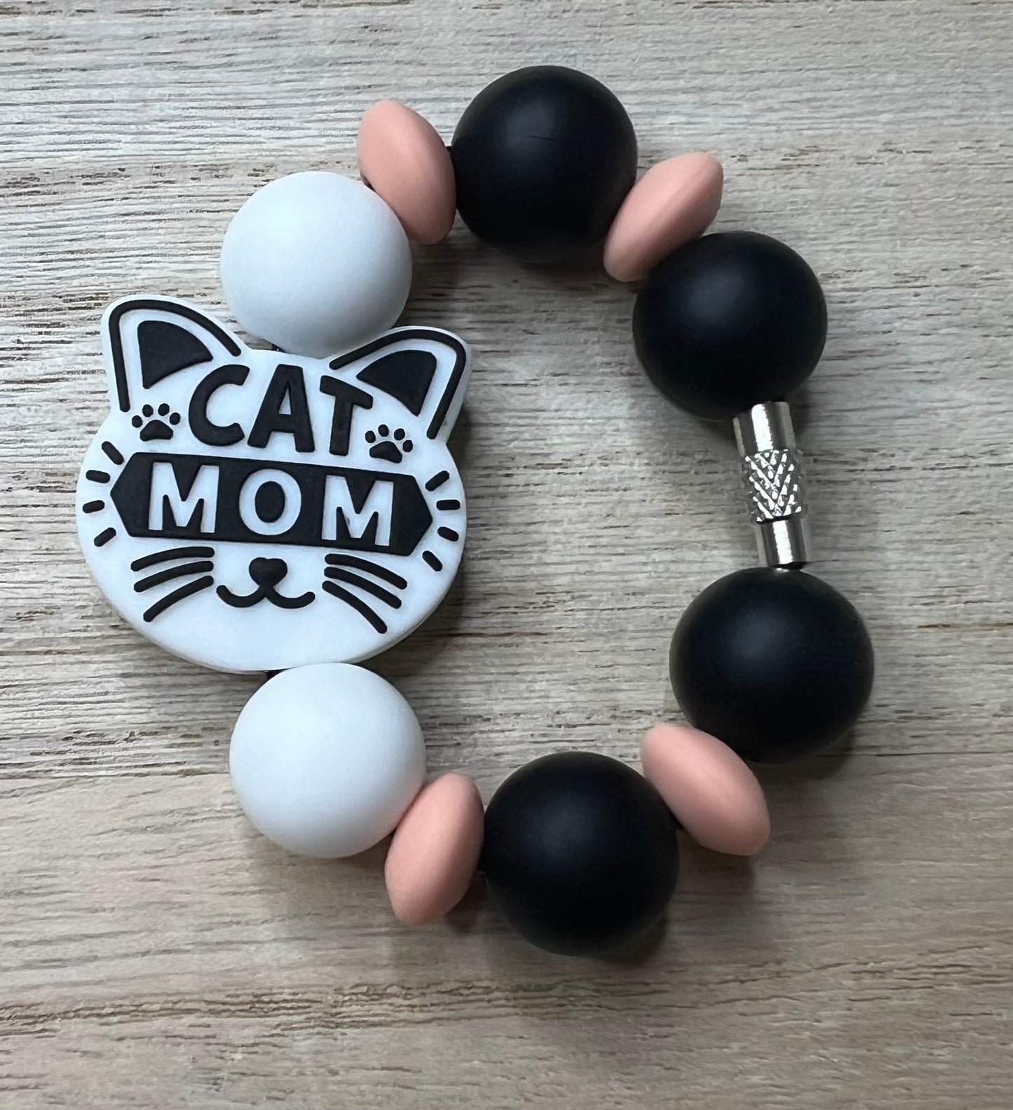 Silicone Charm - Cat Mom