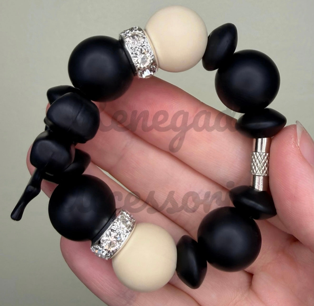 Silicone Charm - Black Bow - Blonde Tortoise ✨PREORDER-Read Description✨