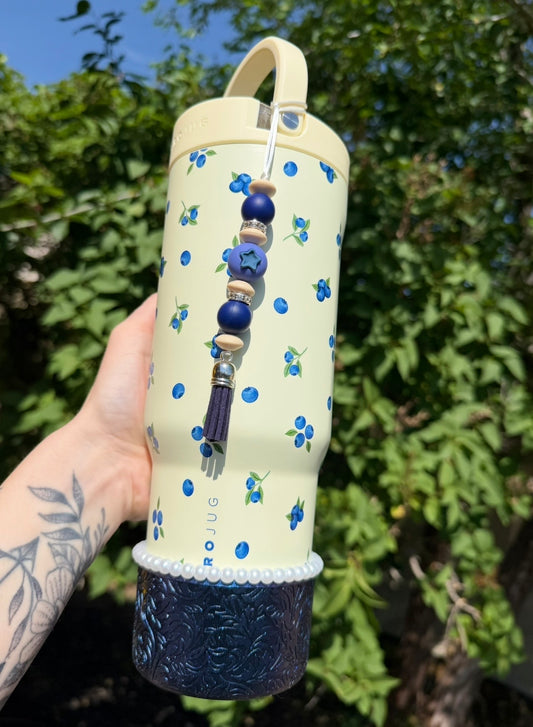 Silicone Charm - Enchanted Charms - Freshly Picked/Blueberry 🖤32 Oz Sport🖤(Shorter Version*Pictured!)