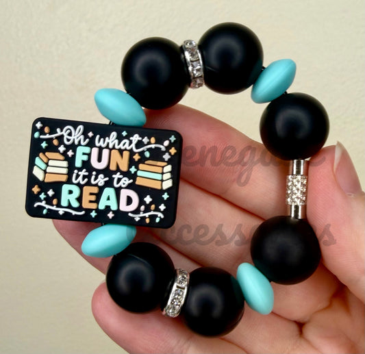Silicone Charm - Oh What Fun It Is To Read
