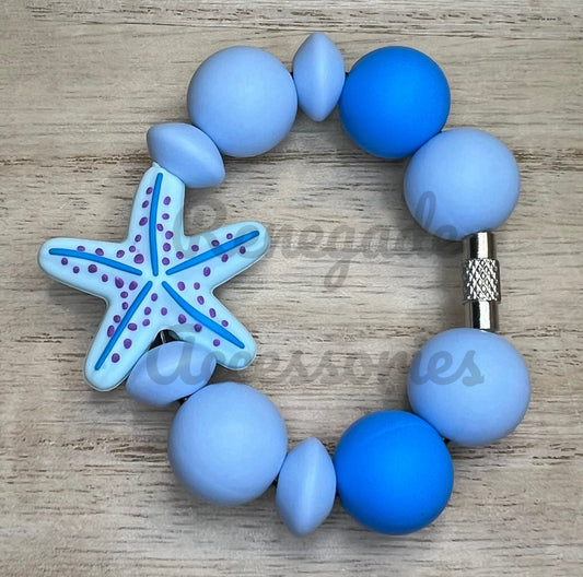 Silicone Charm - Blue Starfish