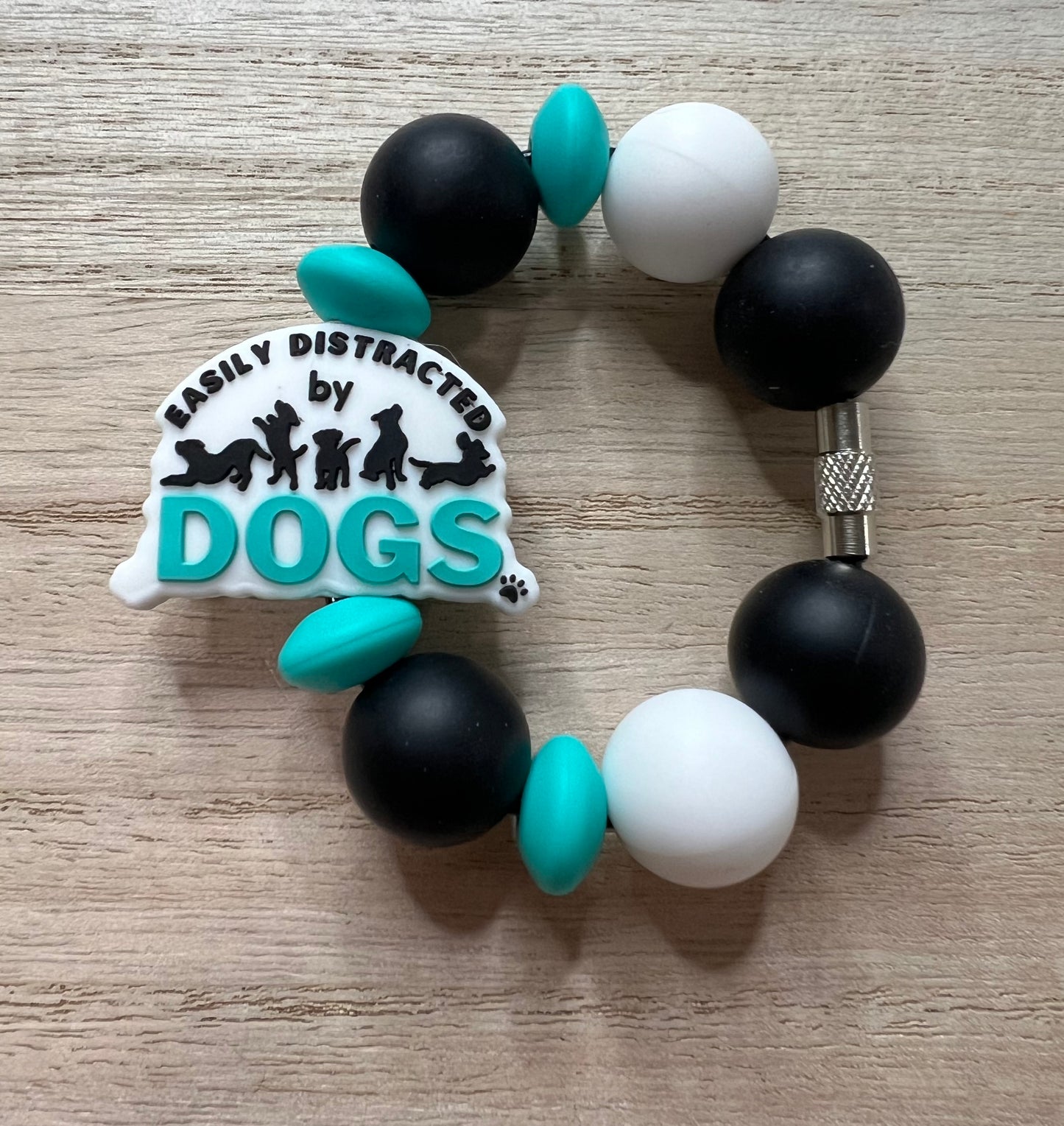 Silicone Charm - Easily Distracted By Dogs